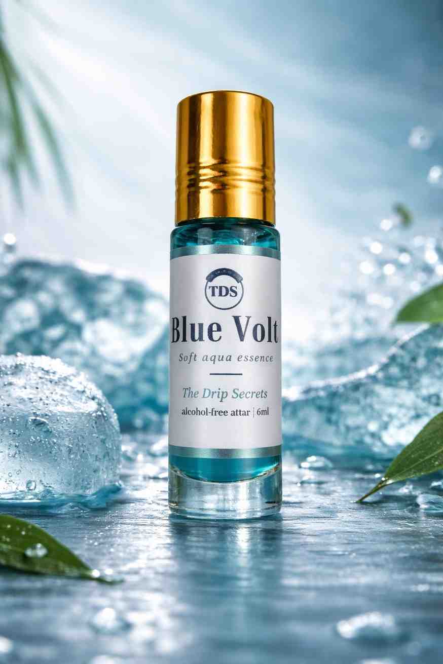 Blue Volt refreshing aqua mint attar by The Drip Secrets