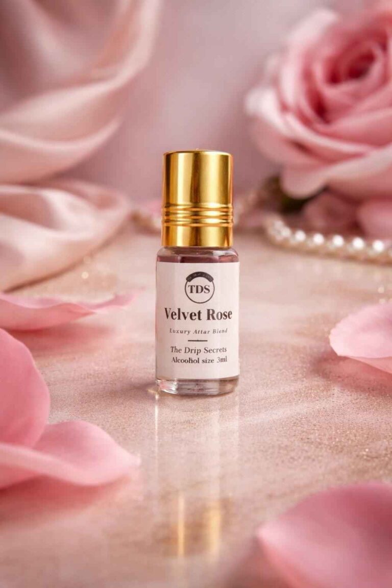 Velvet Rose long lasting rose attar alcohol free by The Drip Secrets