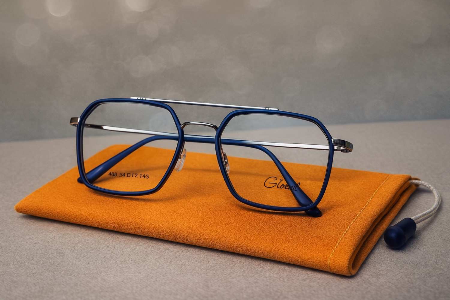 Imperial Blend | Gold & Tortoiseshell Blue Square Eyeglass