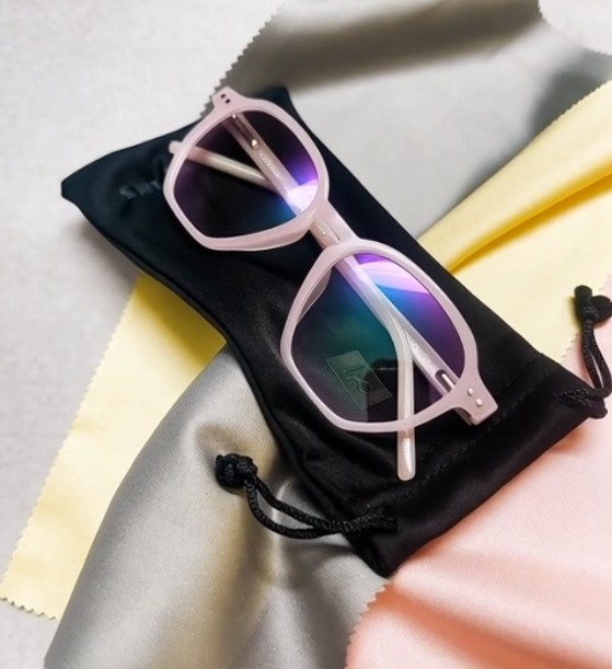Blush Horizon | Pastel Pink Square Eyewear